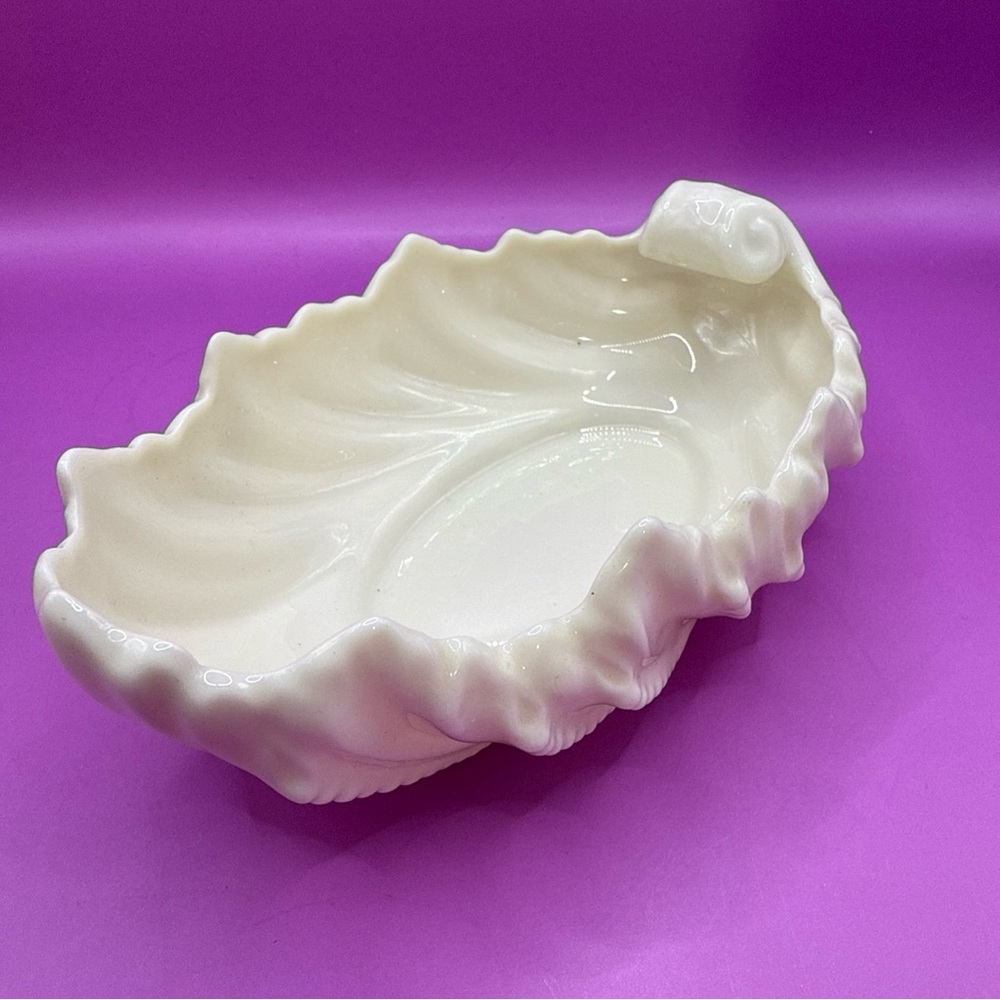 Vtg Lenox Green Mark c1931-1953 Acanthus Leaf Trinket Candy Nut Dish Bowl